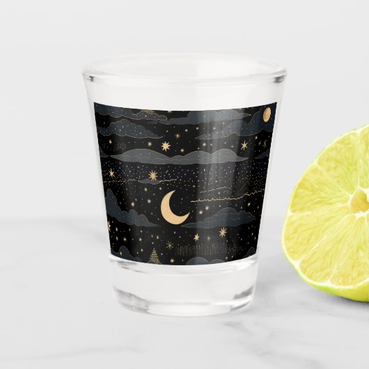 Dromerige Sterrennacht Sky Shot Glass Shot Glas (Voorkant)