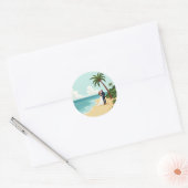 Dromerige strand Bliss Sticker (Envelop)