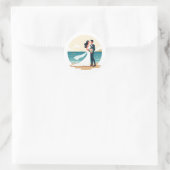 Dromerige strand bruiloft koppels Sticker (Tas)
