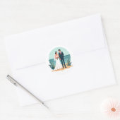 Dromerige strand bruiloft Sticker (Envelop)