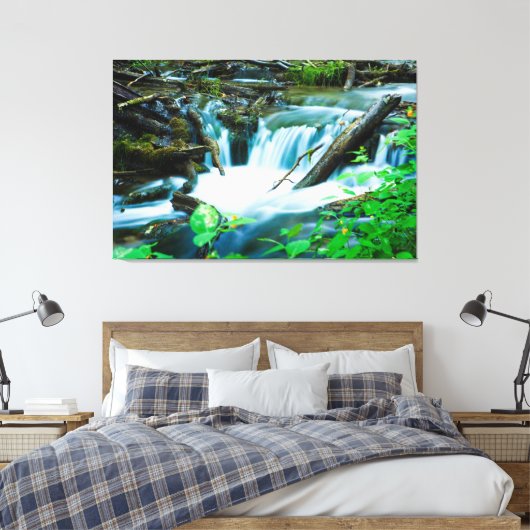 dromerige stromende stroom canvas afdruk (Insitu (Slaapkamer))