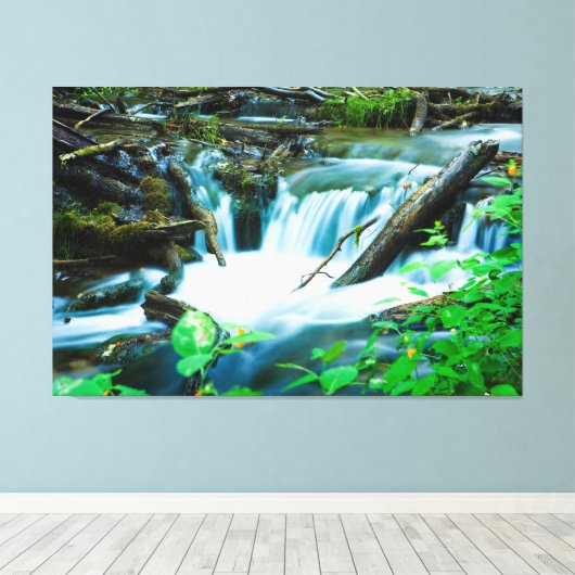 dromerige stromende stroom canvas afdruk (Insitu (Houten vloer))