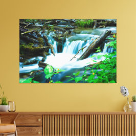 dromerige stromende stroom canvas afdruk