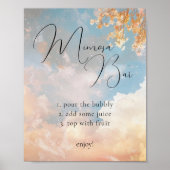Dromerige Sunset Cloud 9 Mimosa Bar Sign Poster (Voorkant)