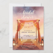 Dromerige Sunset Lantaarn Draped Arch Vrijgezellen Kaart (Voorkant)