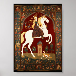 Dromerige Sunset Tapestry – zachte pastel esthetis Poster