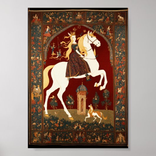 Dromerige Sunset Tapestry – zachte pastel esthetis Poster (Voorkant)