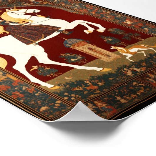 Dromerige Sunset Tapestry – zachte pastel esthetis Poster (Hoek)