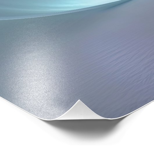 Dromerige surrealistische ijstunnel futuristische foto afdruk (Hoek)