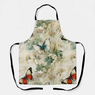 Dromerige Teal Vlinder Cottage Tuin Bloemen Schort