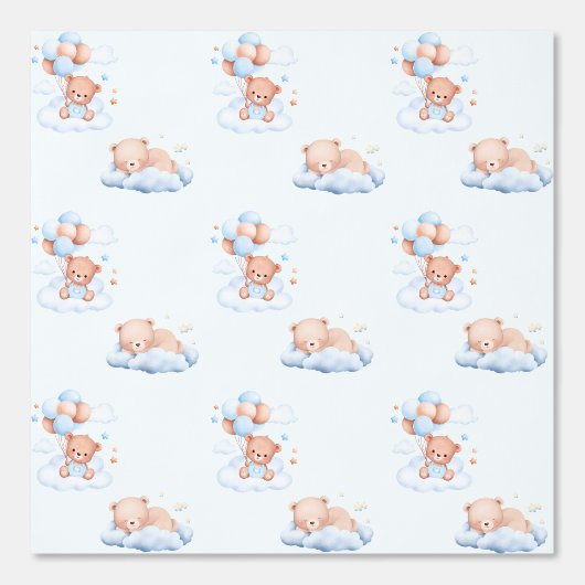 Dromerige Teddy Bear Nursery Wallpaper Behang (Voorkant)
