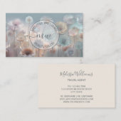 Dromerige transparante bloemen Logo Visitekaartje (Voorkant / Achterkant)