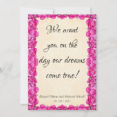 Dromerige trouwuitnodigingen met roze rozen kaart (Voorkant)