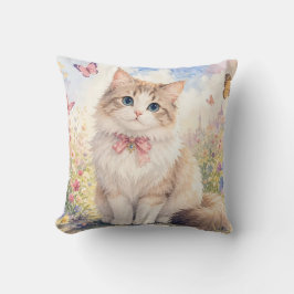 Dromerige Tuinkittens Throw Kussen