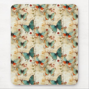 Dromerige Turquoise Vlinder Cottage Tuin Bloemen Muismat