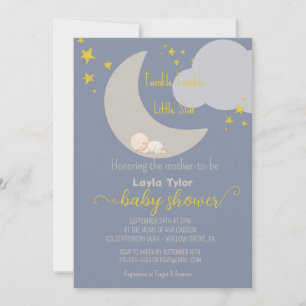Dromerige Twinkle Twinkle Little Star Baby shower Kaart