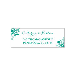 Dromerige Typografie Wedding Return Adres Zelfinktende Stempel