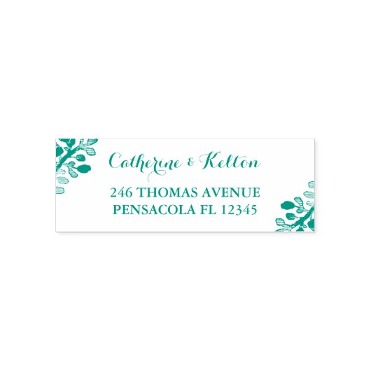 Dromerige Typografie Wedding Return Adres Zelfinktende Stempel (Design)