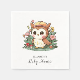 Dromerige  Uil Baby shower Servet