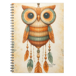 Dromerige Uil Dreamcatcher Boho Notitieboek