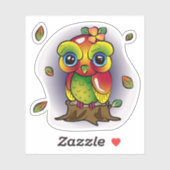 dromerige uil sticker (Vel)