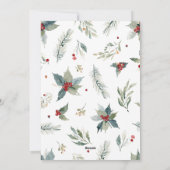 Dromerige vakantie Waterverf Bloemen Kerst Kaart (Achterkant)