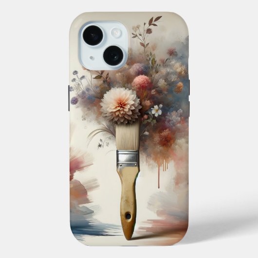 Dromerige verfkwast bloem bos Case-Mate iPhone case (Achterkant)