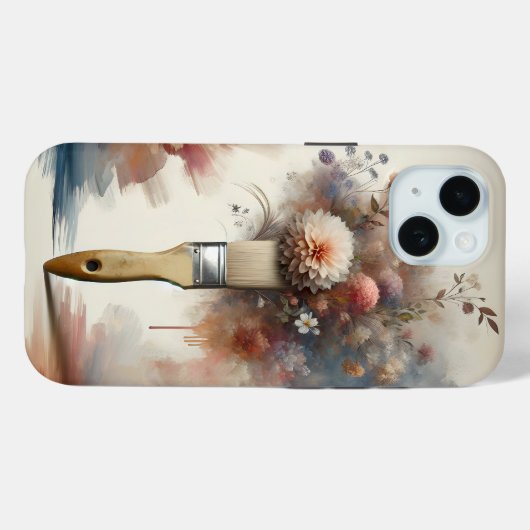 Dromerige verfkwast bloem bos Case-Mate iPhone case (Achterkant (horizontaal))