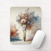 Dromerige verfkwast bloem bos muismat (Met muis)