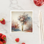 Dromerige verfkwast bloem bos servet (Insitu)