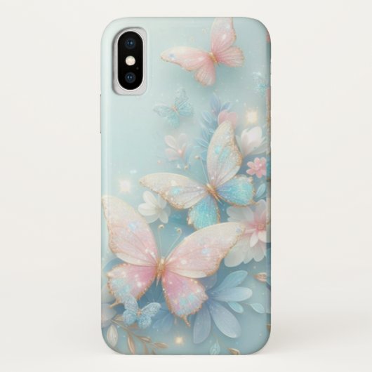 Dromerige Verrukking: Sparkling Pastel Blauw & Roz Case-Mate iPhone Case (Achterkant)
