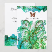 DROMERIGE VERSIERINGEN helder blauw groen vilt Kaart (Voorkant / Achterkant)