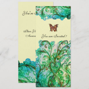 DROMERIGE VERSIERINGEN Helder blauw groen wit pare Kaart