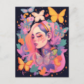 Dromerige vlinder Briefkaart (Voorkant)