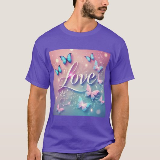 Dromerige vlinder liefde gloed t-shirt (Voorkant)