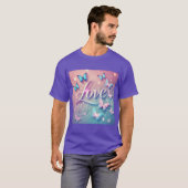 Dromerige vlinder liefde gloed t-shirt (Voorkant volledig)