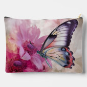 Dromerige vlinder met roze bloemen etui (Achterkant)