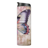 Dromerige vlinder met roze bloemen thermosbeker (Geroteerd rechts)