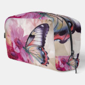 Dromerige vlinder met roze bloemen toilettasje (Rechterhoek)