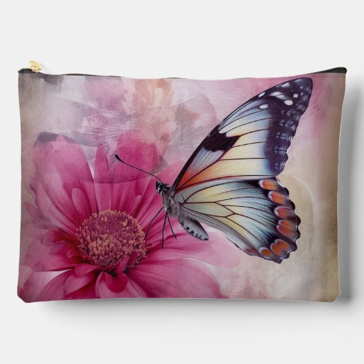 Dromerige vlinder op bloemendoek etui (Voorkant)