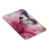 Dromerige vlinder op bloemendoek magneet (Rechterzijde)