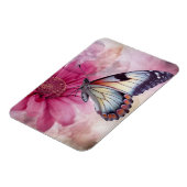 Dromerige vlinder op bloemendoek magneet (Linkerzijde)