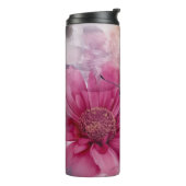 Dromerige vlinder op bloemendoek thermosbeker (Gedraaid links)