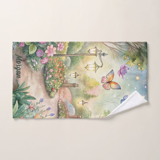 Dromerige vlindertuin - Enchanted Garden Sport Handdoek (Handdoek)