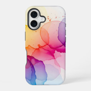Dromerige vloeiende vormen met waterverftekening iPhone 16 hoesje