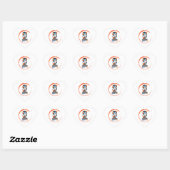 dromerige vrouw hart sticker (Vel)