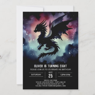Dromerige Vurige Draak Verjaardag Kaart