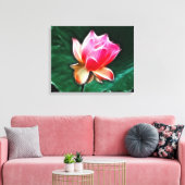 Dromerige Waterlily Floral Wrapped Canvas (Insitu (Woonkamer))