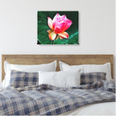 Dromerige Waterlily Floral Wrapped Canvas Afdruk (Insitu (Slaapkamer))