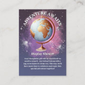 Dromerige Waterverf Adventure wacht op Baby shower Informatiekaartje (Voorkant)